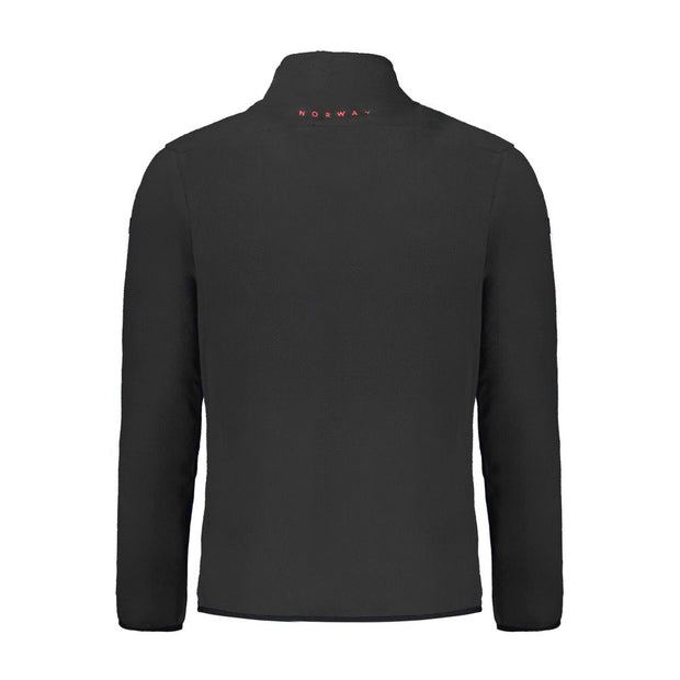 Black Polyester Men Sweater