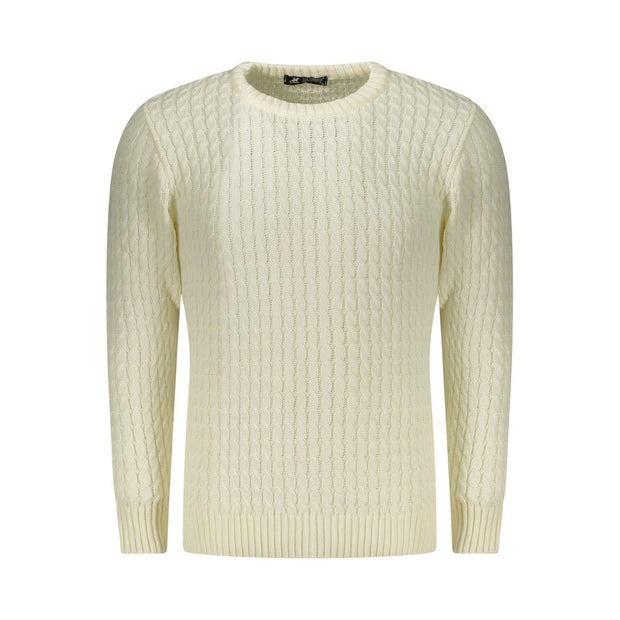 White Acrylic Men Sweater