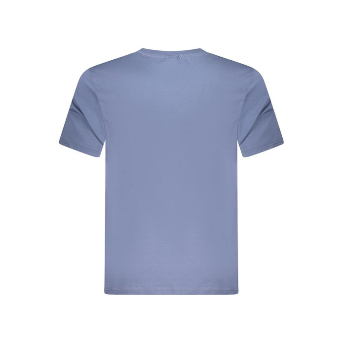 Blue Cotton Men T-Shirt