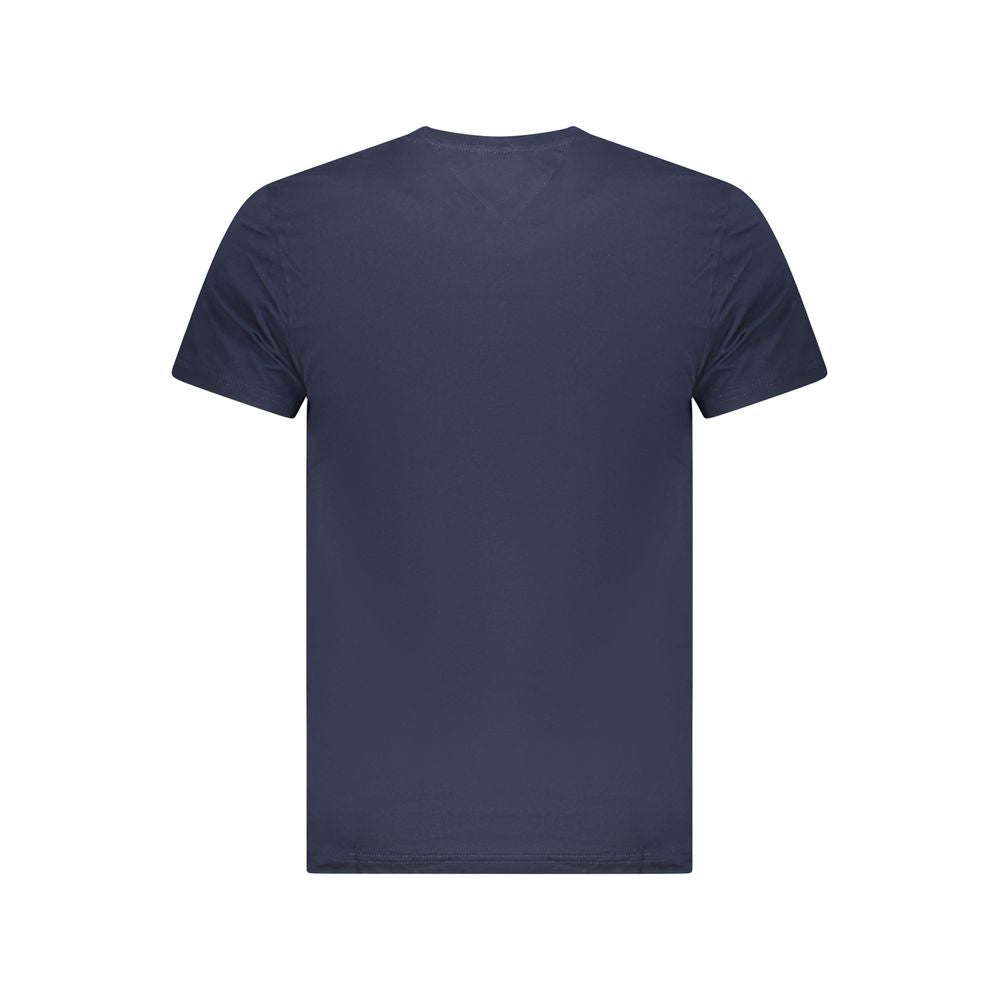 Blue Cotton Men T-Shirt