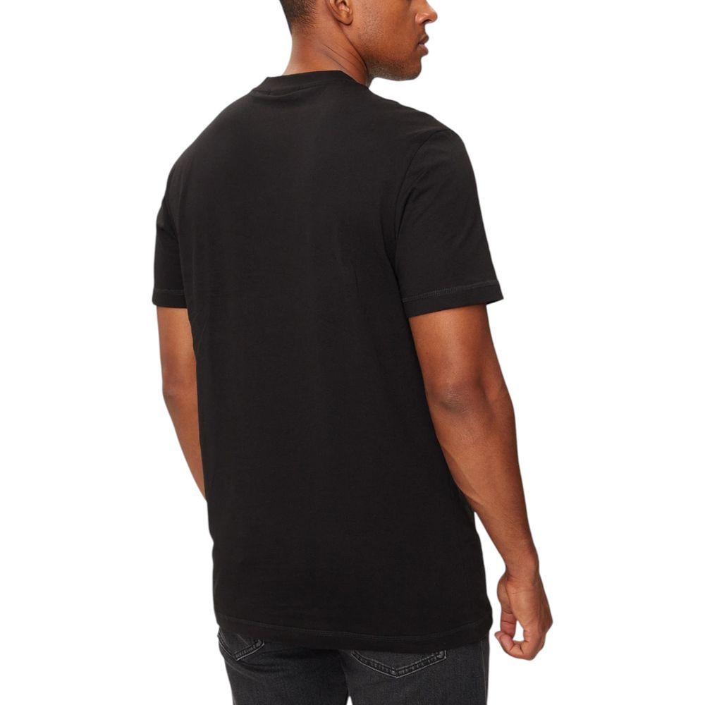 Black Cotton Rigenerato T-Shirt