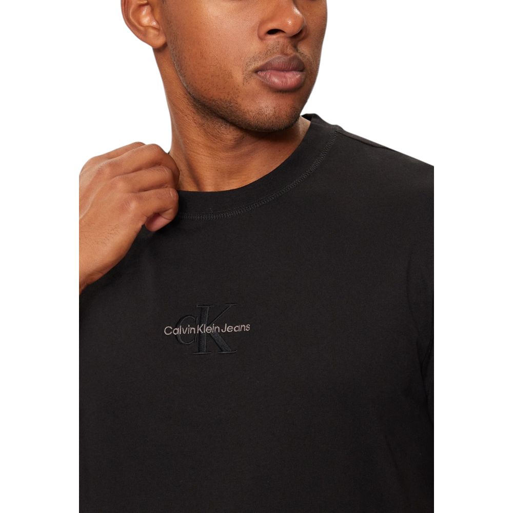 Black Cotton Rigenerato T-Shirt