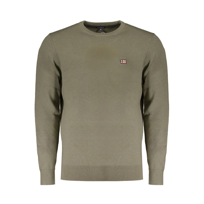 Green Wool Men Sweater