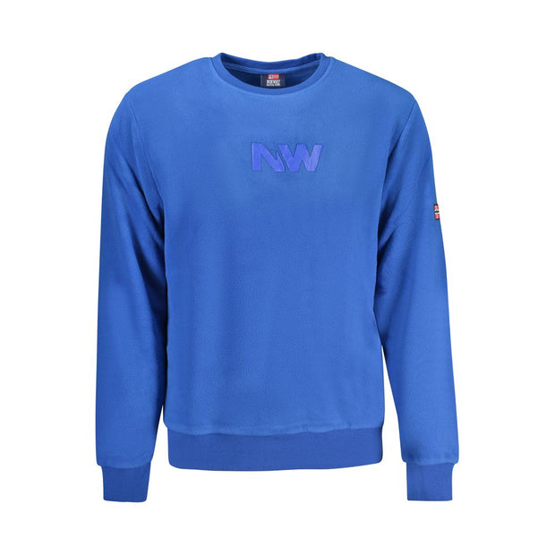 Blue Polyester Men Sweater