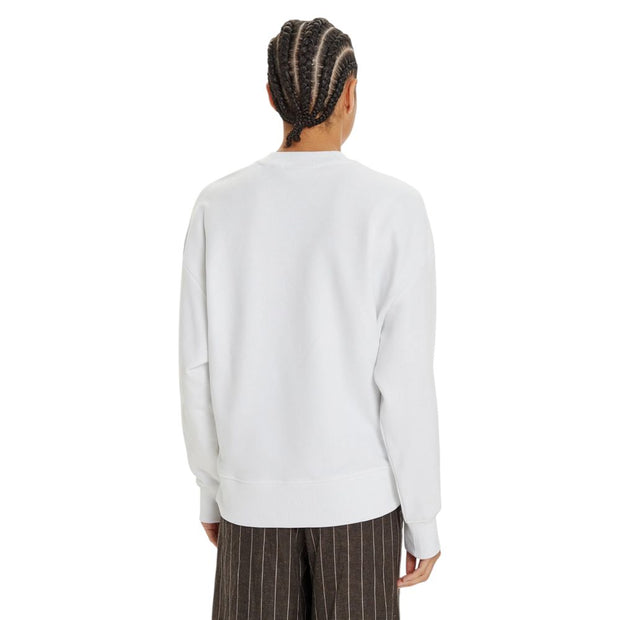 White Recycled Cotton Sweatshirt