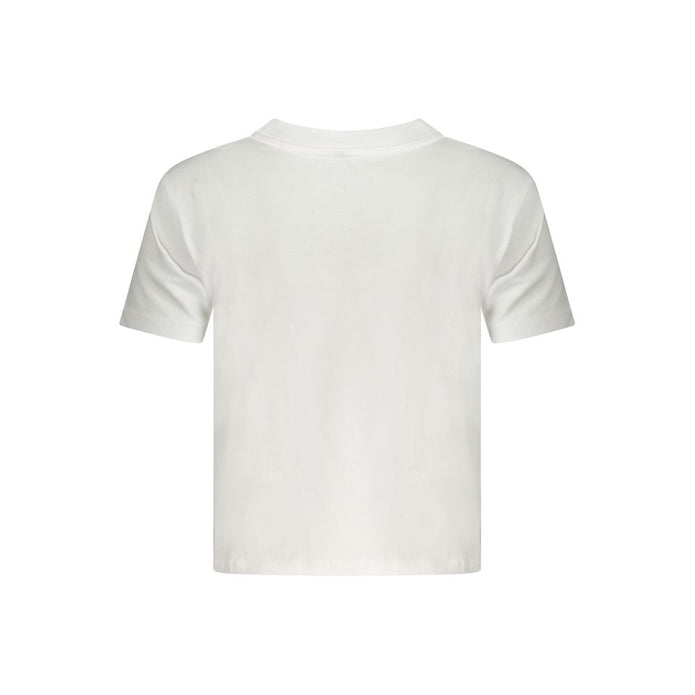 White Cotton Women T-Shirt