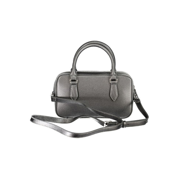 Silver Polyethylene Women Handbag