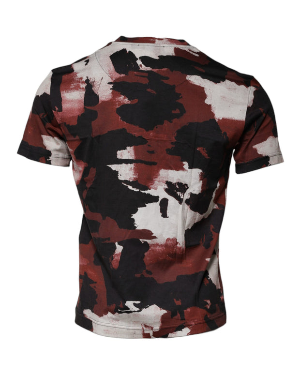 Multicolor Camouflage Crew Neck T-shirt