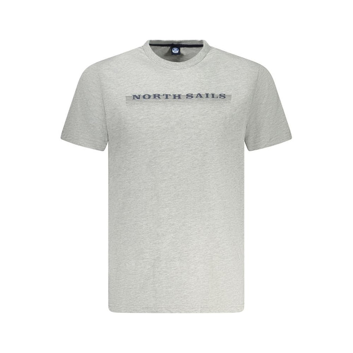 Gray Cotton Men T-Shirt