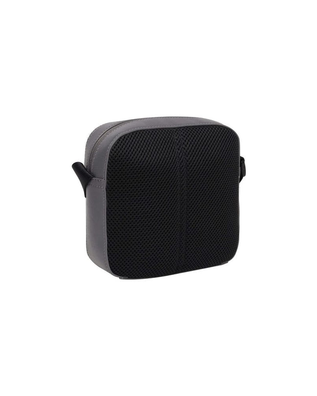 Gray Recycled Polyester Messenger Bag