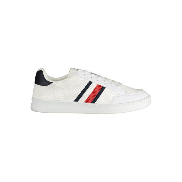 White Polyester Men Sneaker