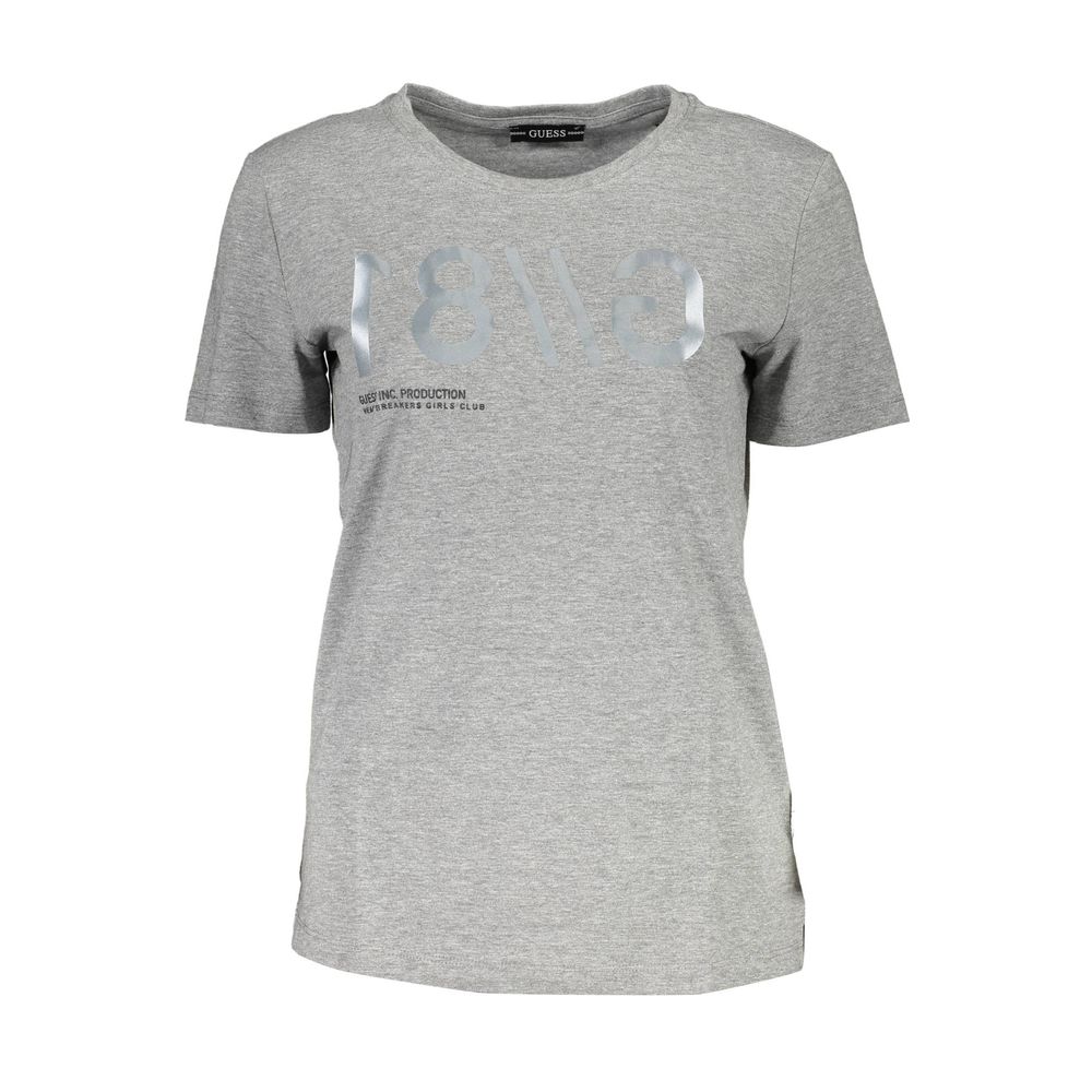 Gray Cotton Women T-Shirt