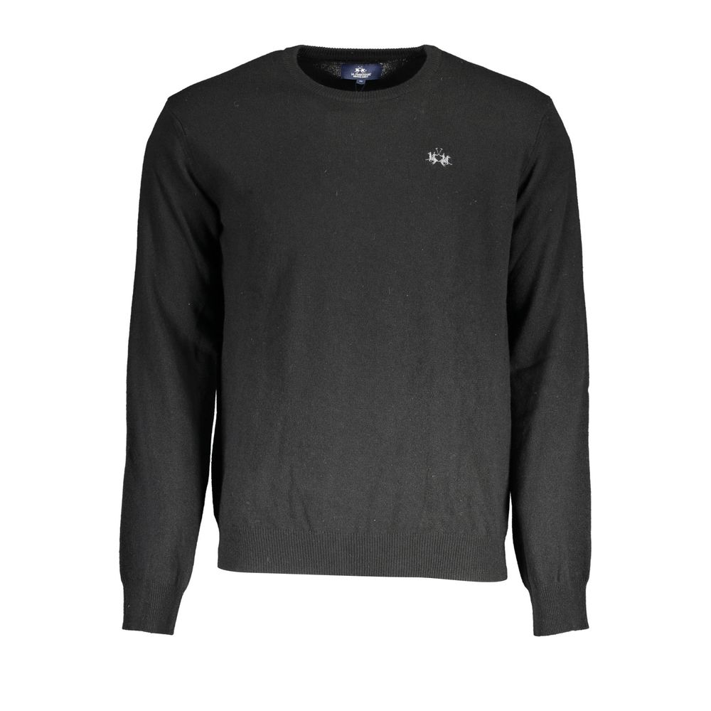 Black Wool Men Sweater