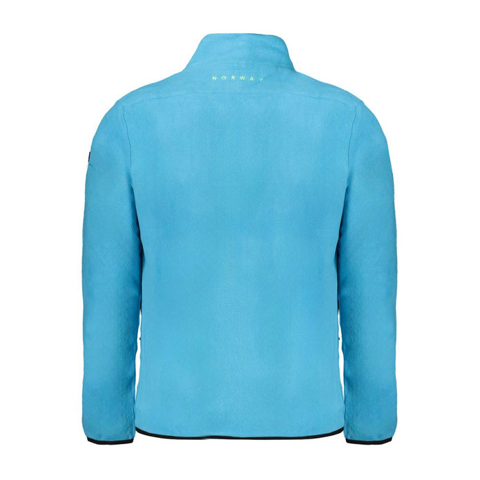 Light Blue Polyester Men Sweater