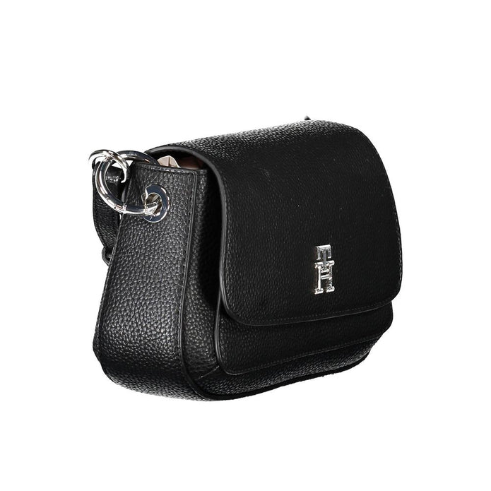 Black Polyethylene Women Handbag