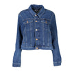 Blue Cotton Women Jacket