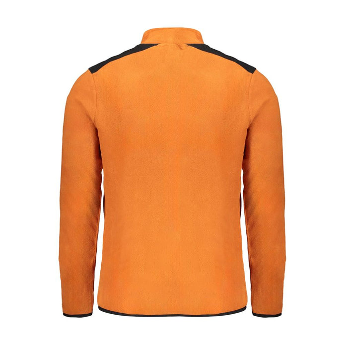 Orange Polyester Men Sweater