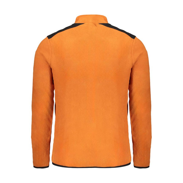 Orange Polyester Men Sweater