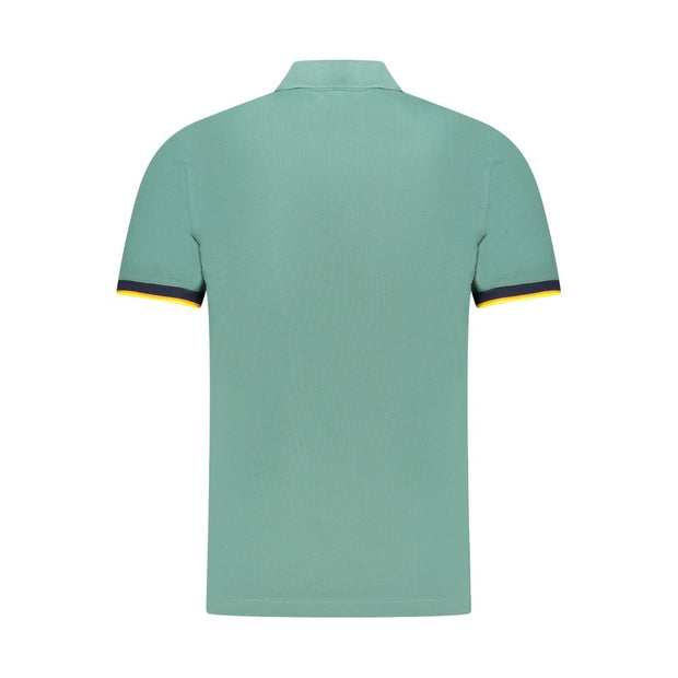 Green Cotton Men Polo Shirt