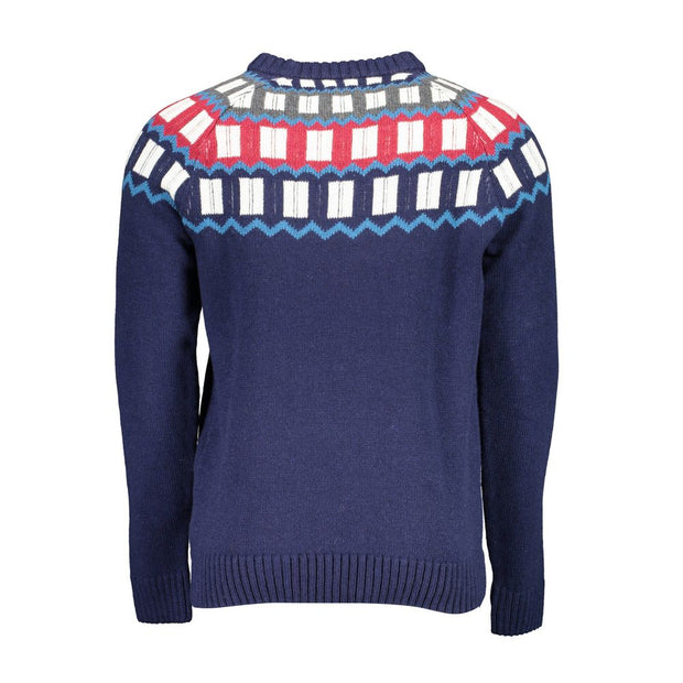 Blue Wool Men Sweater