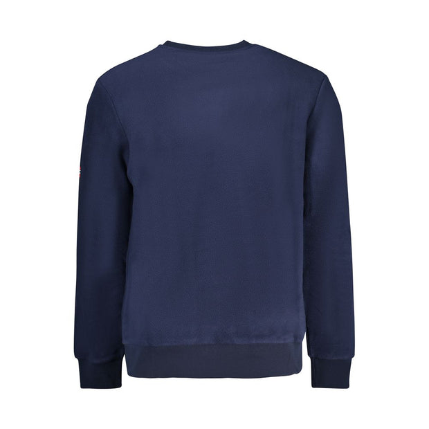 Blue Polyester Men Sweater