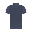 Blue Cotton Men Polo Shirt