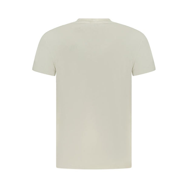 Beige Cotton Men T-Shirt