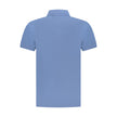 Blue Cotton Men Polo Shirt