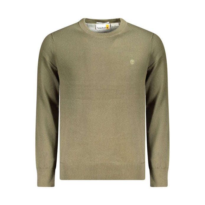 Green Cotton Men Sweater