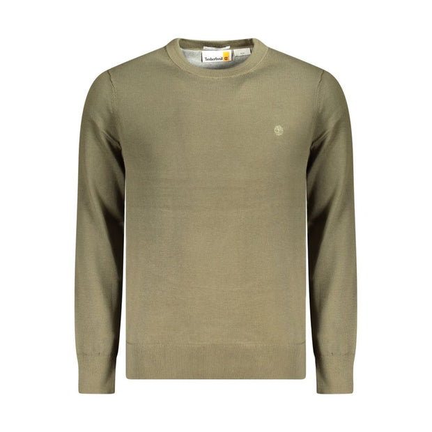 Green Cotton Men Sweater