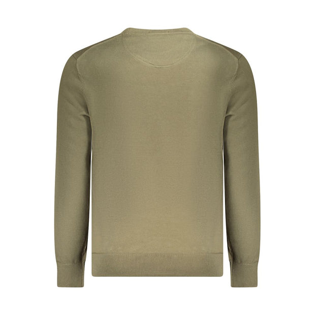 Green Cotton Men Sweater