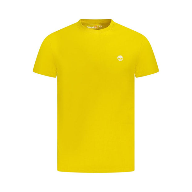 Yellow Cotton Men T-Shirt