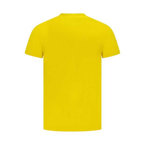 Yellow Cotton Men T-Shirt