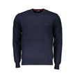 Crew Neck Embroidered Blue Sweater