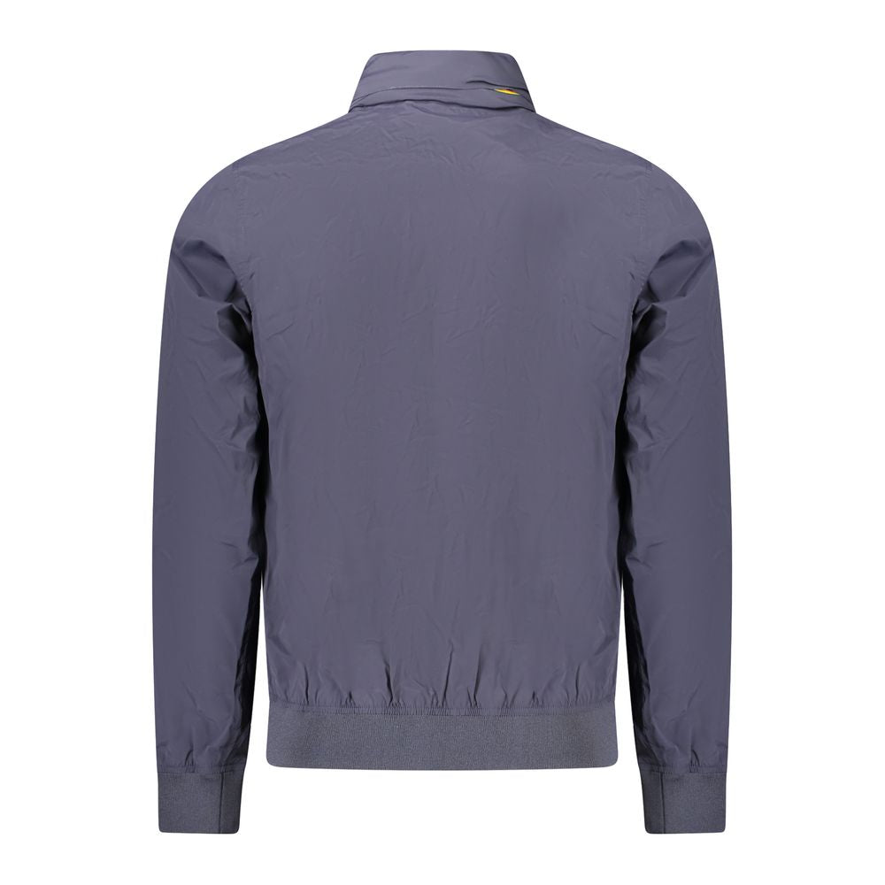 Blue Nylon Men Jacket