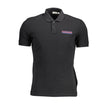 Black Cotton Men Polo Shirt