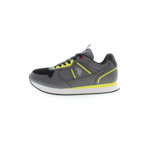 Gray Polyester Men Sneaker