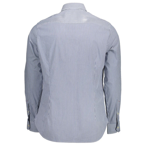 Blue Cotton Men Shirt