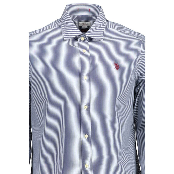 Blue Cotton Men Shirt