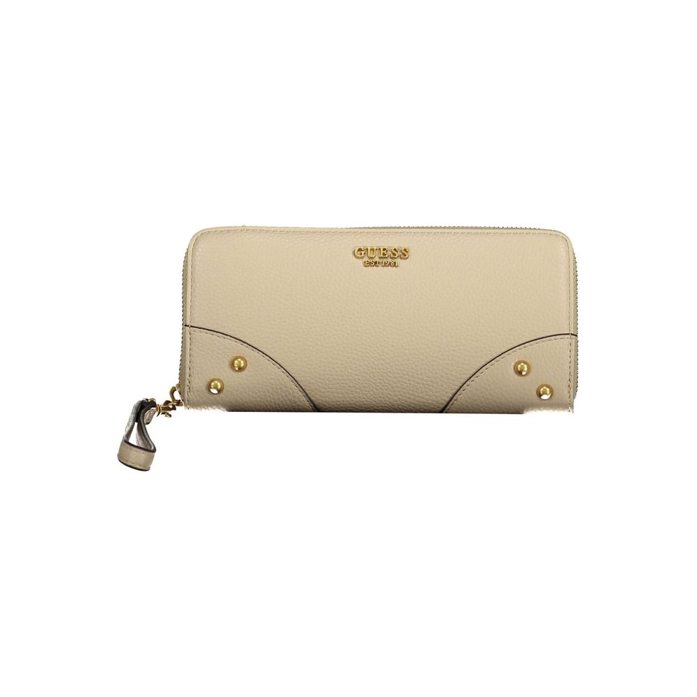 Beige Polyethylene Women Wallet