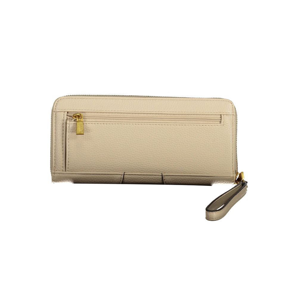 Beige Polyethylene Women Wallet