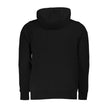 Black Cotton Men Hooded Sweater