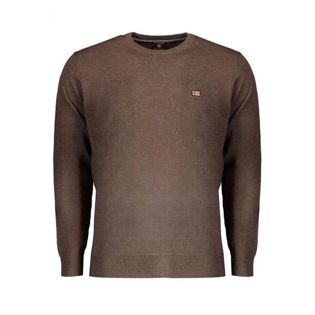 Brown Wool Men Sweater