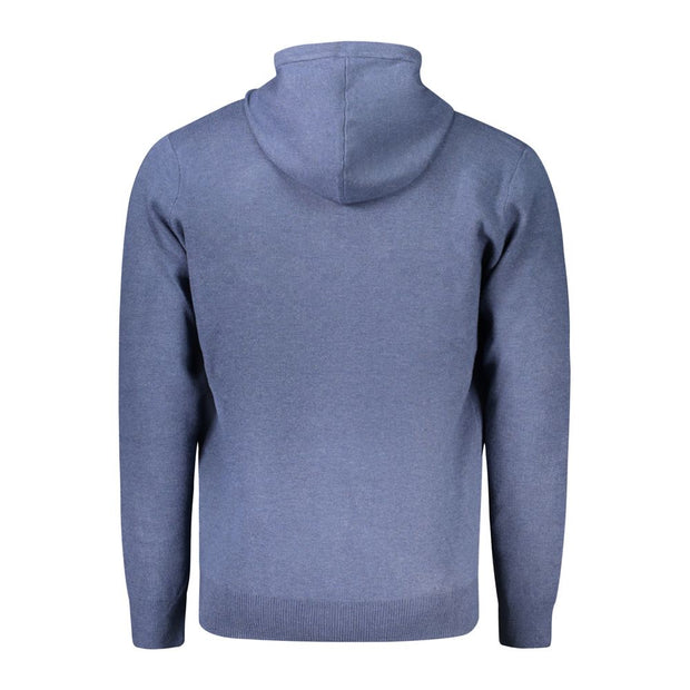 Blue Polyamide Men Cardigan