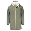 Green Nylon Mens Reversible Jacket