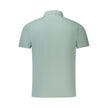 Green Cotton Men Polo Shirt