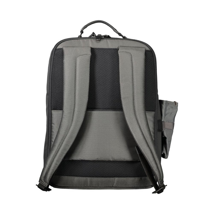 Gray Polyester Mens Backpack