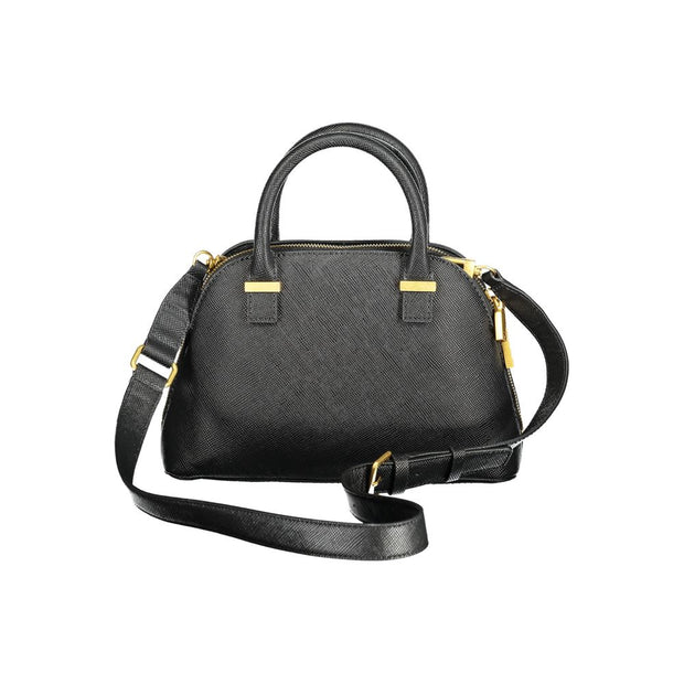 Black Polyethylene Women Handbag