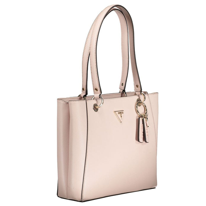 Pink Polyethylene Handbag