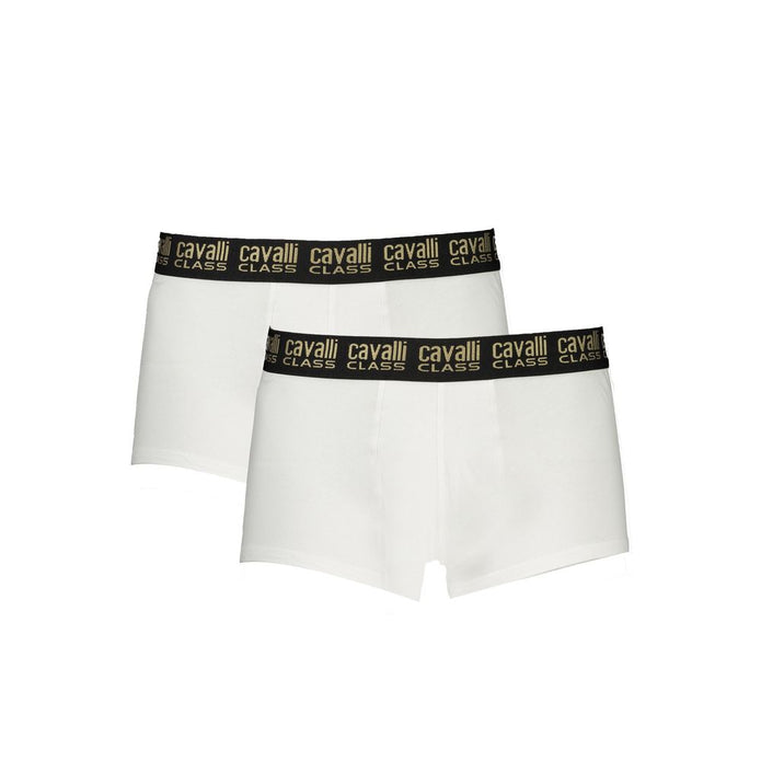 White Cotton Men Boxer Pair